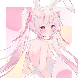 This is a pixiv picture whose title is 兔兔.