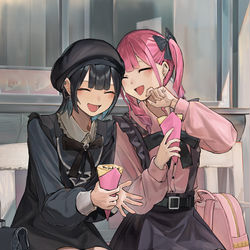 This is a pixiv picture whose title is 見た目地雷系の女の子たち.
