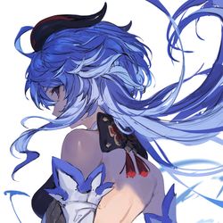 This is a pixiv picture whose title is 甘雨.