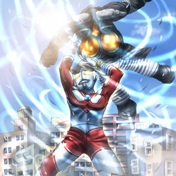 This is a pixiv picture whose title is ウルトラハリケーン.