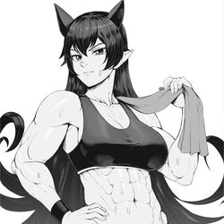 This is a pixiv picture whose title is Muscular Ameri- Iruma-kun.