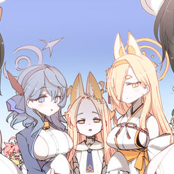 This is a pixiv picture whose title is ブルアカのデカ袖ヨコ乳好き.
