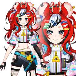 This is a pixiv picture whose title is 【お仕事絵】ハコスちゃん新衣装デザイン.