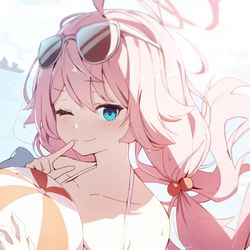 This is a pixiv picture whose title is ホシノ.
