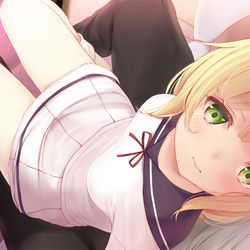 This is a pixiv picture whose title is 制服おさな妻.