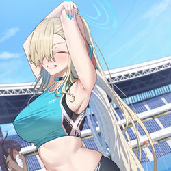 This is a pixiv picture whose title is 陸上アスナ.