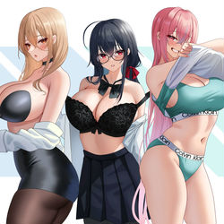 This is a pixiv picture whose title is 教師 風紀委員 テニス部の先輩.