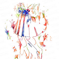 This is a pixiv picture whose title is 「うん、浮かれちゃってるかも」.
