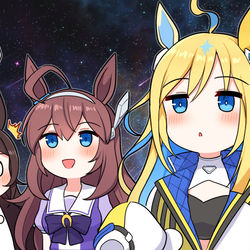 This is a pixiv picture whose title is 宇宙とユニヴァース.