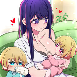 This is a pixiv picture whose title is 推しの子ファンアート　加筆バージョン.
