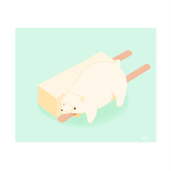 This is a pixiv picture whose title is しろくまバーアイス.
