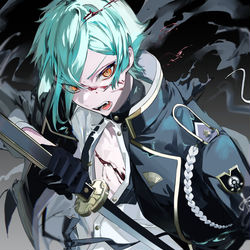 This is a pixiv picture whose title is 膝丸.