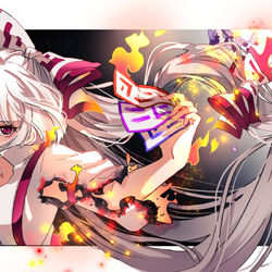 This is a pixiv picture whose title is 藤原妹紅.