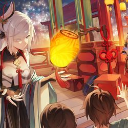 This is a pixiv picture whose title is 申鶴&甘雨.