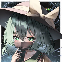 This is a pixiv picture whose title is 黒マスクこいしちゃん.