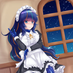 This is a pixiv picture whose title is 【Skeb】メイド服ラバーNeon.