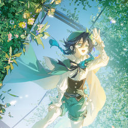 This is a pixiv picture whose title is 温迪.