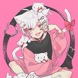 This is a pixiv picture whose title is アニマル／まふまふ.