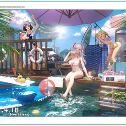 This is a pixiv picture whose title is 碧蓝航线同人.