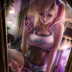 This is a pixiv picture whose title is ローラ・バニー / Lola Bunny.