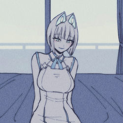 This is a pixiv picture whose title is 夕方.