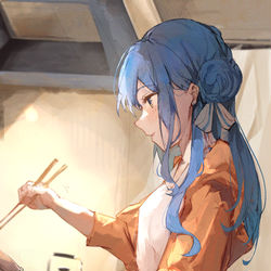 This is a pixiv picture whose title is 料理すいちゃん.