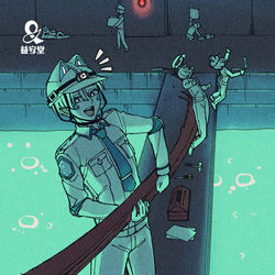 This is a pixiv picture whose title is 労働狂人シルバス.