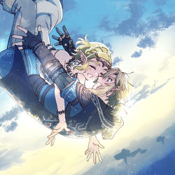 This is a pixiv picture whose title is ブレワイ＆TotKログ.