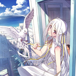 This is a pixiv picture whose title is 羽ばたき.