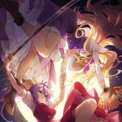 This is a pixiv picture whose title is 月の民.