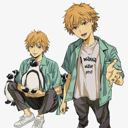 This is a pixiv picture whose title is Penguin Man's Wish.