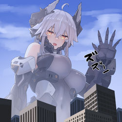 This is a pixiv picture whose title is 巨大化したM004.