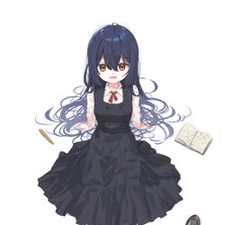 This is a pixiv picture whose title is くつろぐ女の子(commission).
