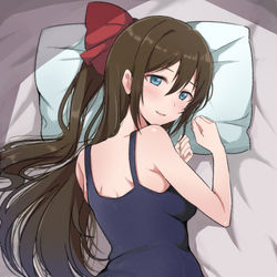This is a pixiv picture whose title is スク水しずぽむ.