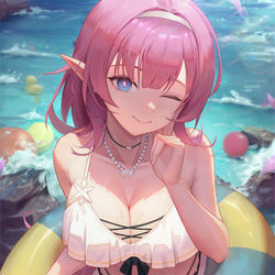 This is a pixiv picture whose title is 爱丽西雅泳装~.
