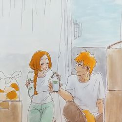 This is a pixiv picture whose title is 3月4月ついろぐ.