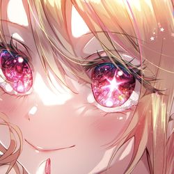 This is a pixiv picture whose title is “ルビーを隠したこの瞼”.