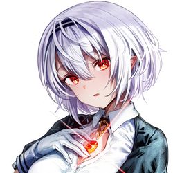 This is a pixiv picture whose title is 「魔力満タン...キュピーン...（無表情）」.