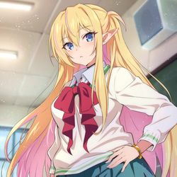 This is a pixiv picture whose title is エルフさん.