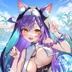 This is a pixiv picture whose title is 猫耳シスター.