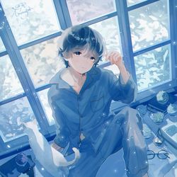 This is a pixiv picture whose title is 雨が降った日の次の朝.