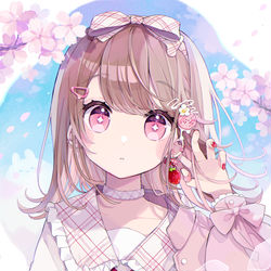 This is a pixiv picture whose title is 春の幽霊.