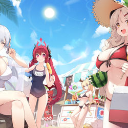This is a pixiv picture whose title is 美食研究会.