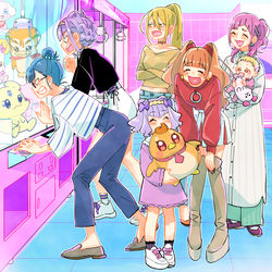This is a pixiv picture whose title is クレーンゲームバトル！.