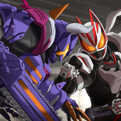 This is a pixiv picture whose title is ギーツ VS バッファ.