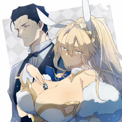 This is a pixiv picture whose title is 【The King of bunny🐰】.