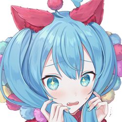 This is a pixiv picture whose title is 「…！」.