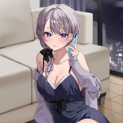 This is a pixiv picture whose title is 「えっと、特に用事はないんだけど……」.