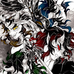 This is a pixiv picture whose title is 喜怒哀楽.