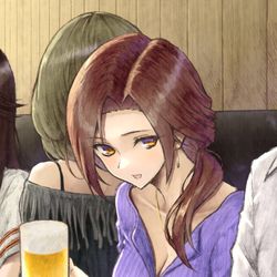 This is a pixiv picture whose title is 隣に座る川島瑞樹さん.